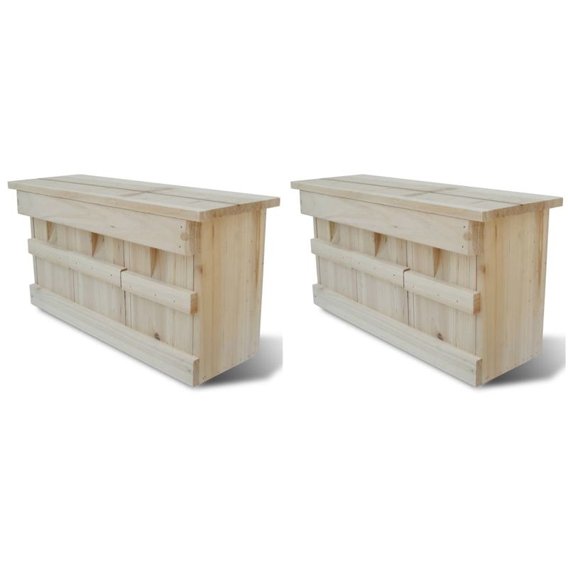 Casas para gorriones 2 unidades madera 44x15,5x21,5 cm - VIDAXL