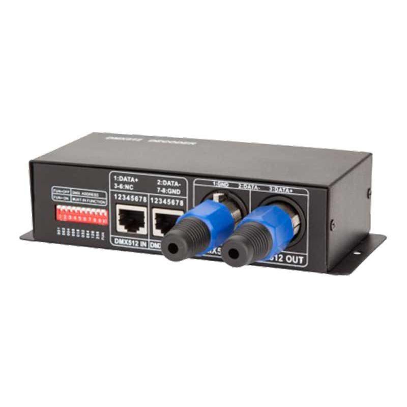Controlador DMX512 para Tira Digital RGB 12/24V Negro  IluminaShop