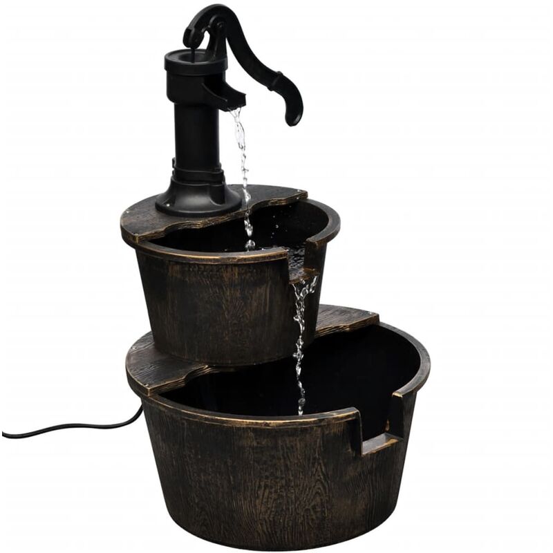 Vidaxl - Fuente con diseño de bomba de pozo - Marrón