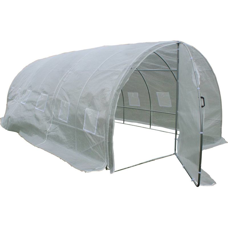 Invernadero con puerta batiente Mimosa - 18m² - 6 x 3 x 2 m - HABITAT ET JARDIN