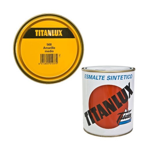 Esmalte Sintético Brillante  375 mL - 568 Amarillo Medio - Titanlux