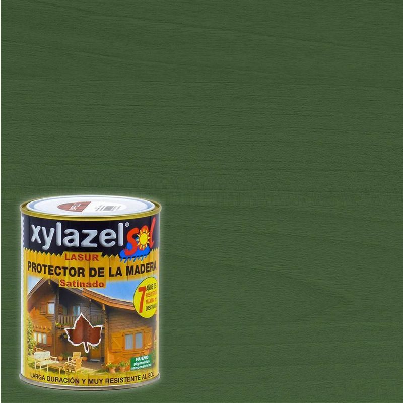 Xylazel - Lasur Sol Satinado  375 mL - Verde Abeto