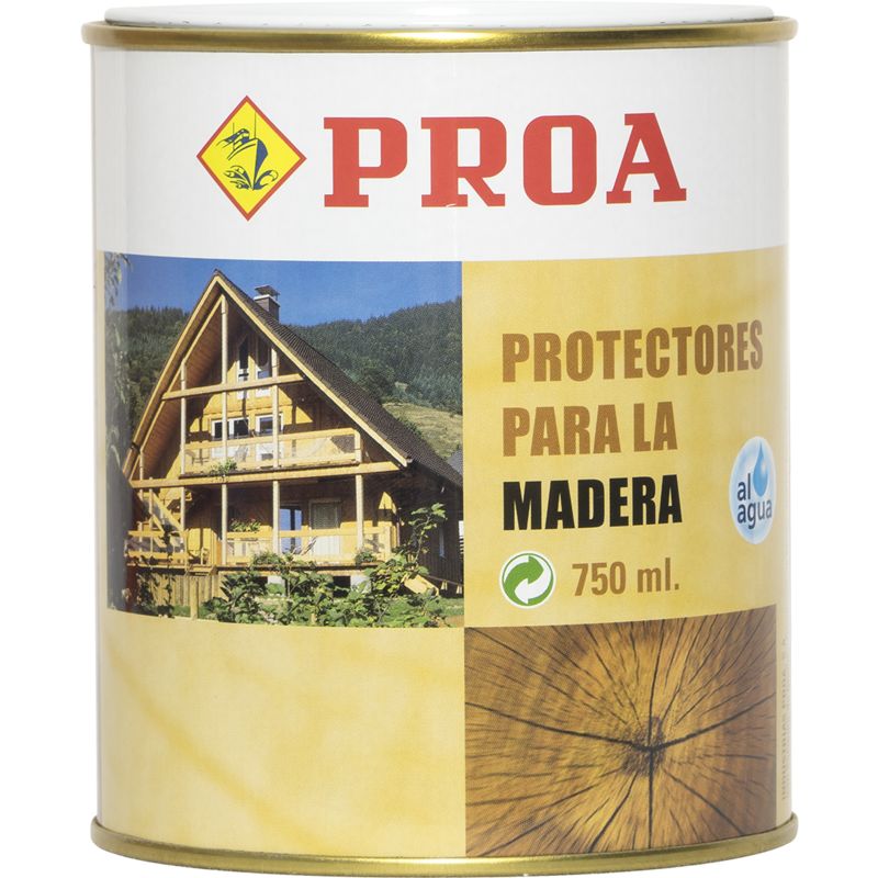 Lasur protector para madera al agua exterior. Roble 4lts - Proa