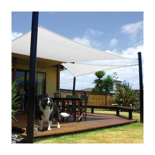 Toldo vela sombra jardin cuadrada 3,6x3,6 metros blanca - PAPILLON