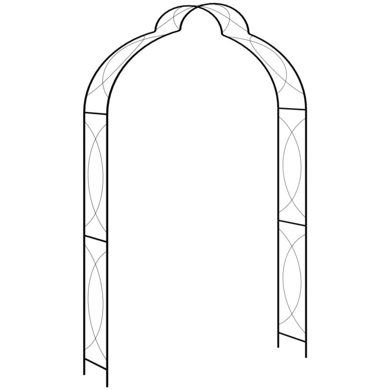 Arco de jardín hierro negro 150x34x240 cm - VIDAXL