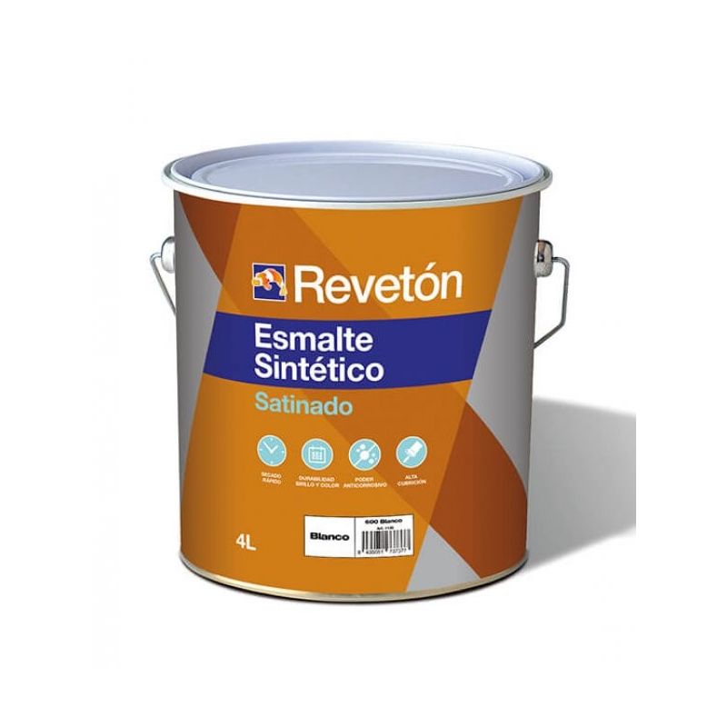 ESMALTE SATINADO NEGRO 4 LT - Reveton