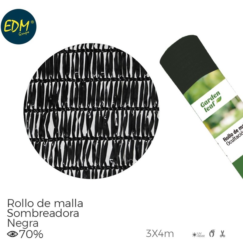 Malla Plegable Negra 70% 3X4Mts - EDM