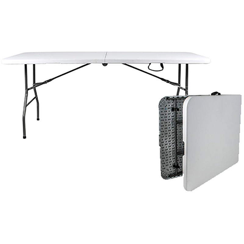 mesa rectangular plegable polietileno blanca 152 - JARBRIC