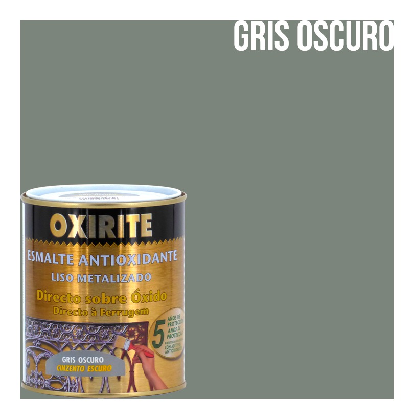 Pintura antioxidante liso metalizado 750 ml Oxirite  Gris oscuro - XYLAZEL