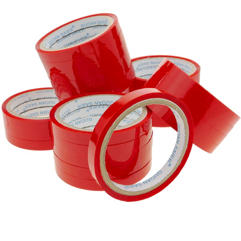PrimeMatik - Cinta adhesiva roja para precintadora cierra bolsas de plástico 24-pack