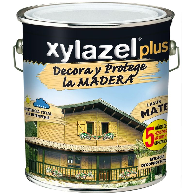 Xylazel - Protector Preparacion Madera 4 Lt Nogal Exterior Mate Lasur