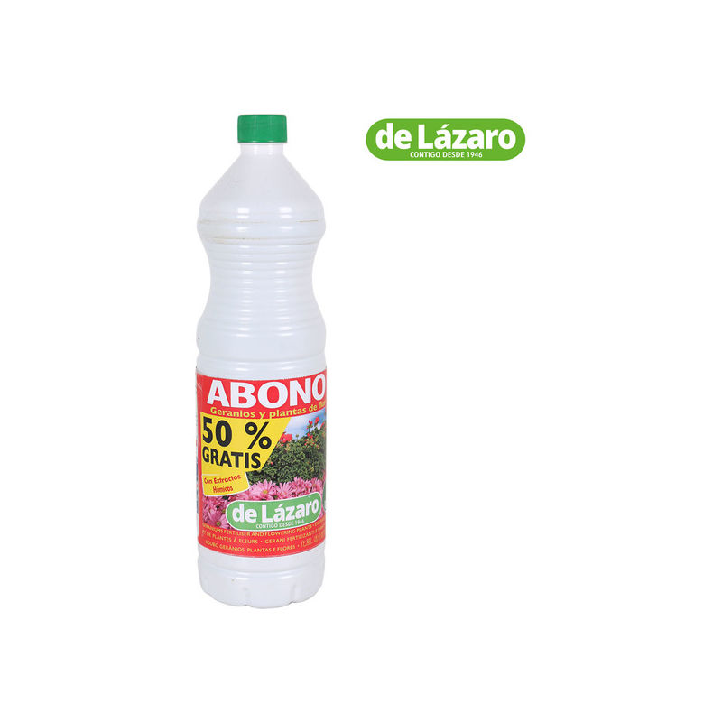 De Lazaro - Abono Geranios Y Plantas De Flor 1l+0,5l De Regalo