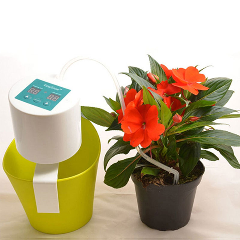 Dispositivo de riego automatico, bebederos de plantas, flor en maceta, auto riego