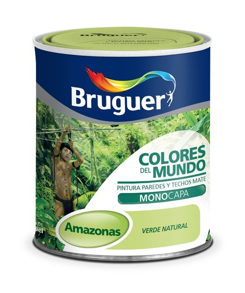 Pintura plast mate int. 750 ml matiz verde mono amazonas bru