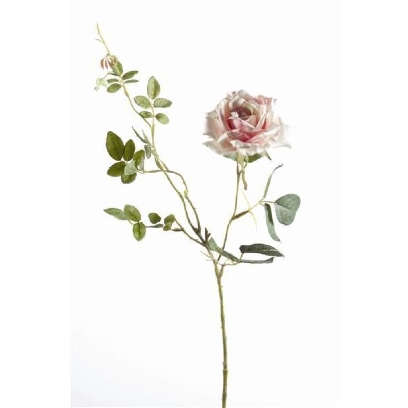 Rosa Dianna Artificial Rosa/Crema Tallo 75Cm - SIN MARCA