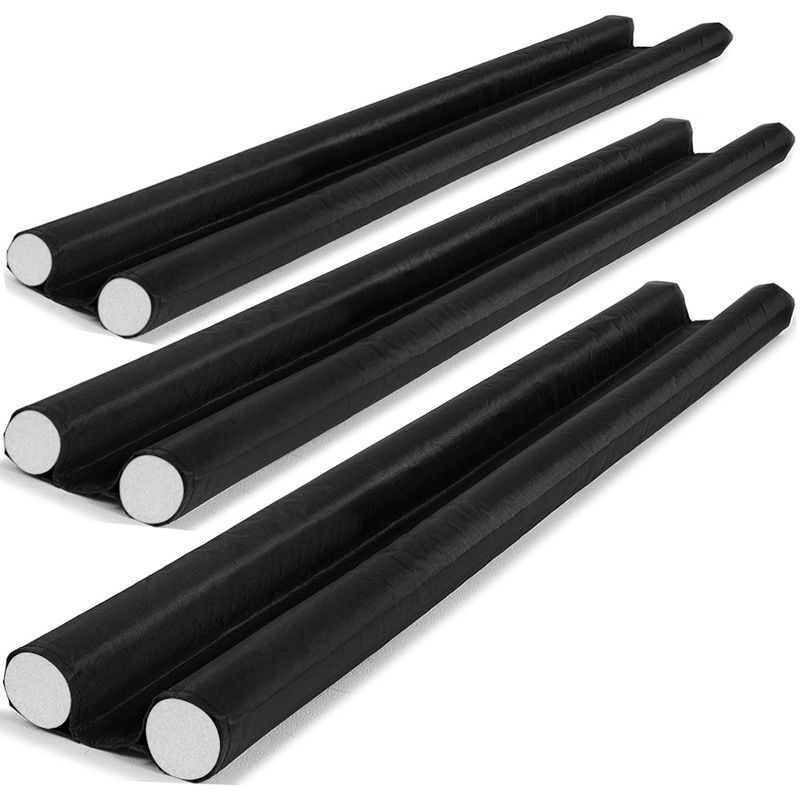 3x Burletes Relleno de espuma para puertas color negro 95 cm Reducción del consumo de energía y de calefacción corrientes de aire frio humedad polvo