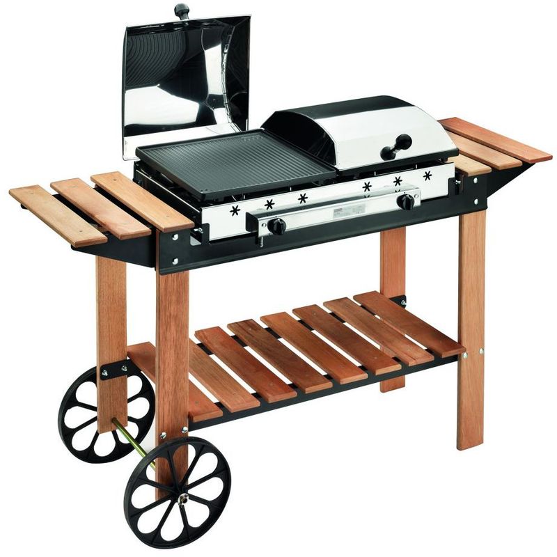 Barbacoa Ghisa Legno inox Ferraboli