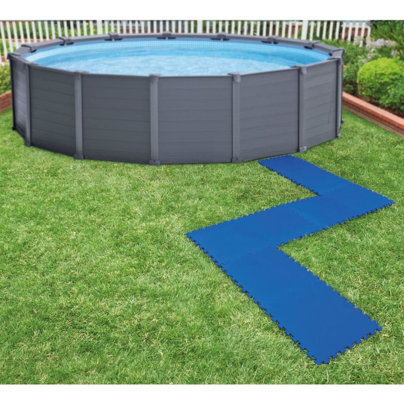 Bestway Protectores de suelo de piscina 8 piezas azul 50x50 cm - Azul