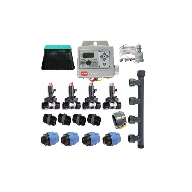 Global - Kit de riego toro de 4 zonas 9v