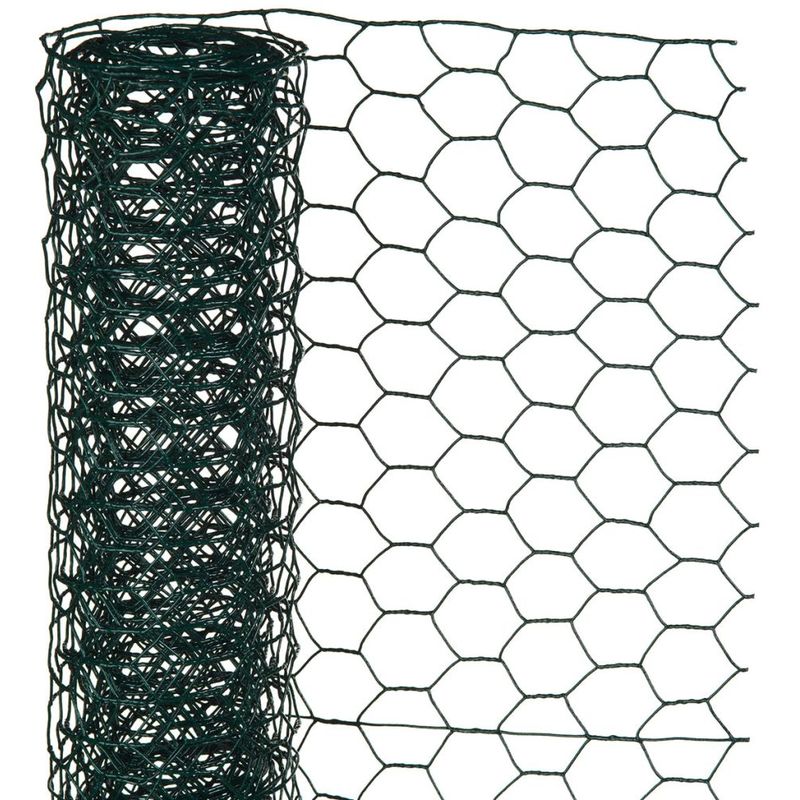 Alambrada hexagonal 1x5 m 13 mm acero recubrimiento plástico - Verde - Nature