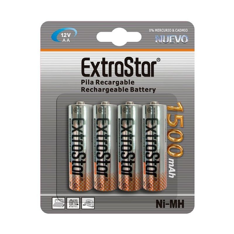 PILAS RECARGABLES ( ) HR6 1500MAH 1500 mAh - Extrastar