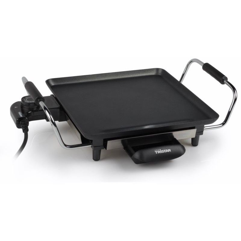 Plancha de asar BP2958, compacta de 800w de potencia con temperatura regulable - Tristar