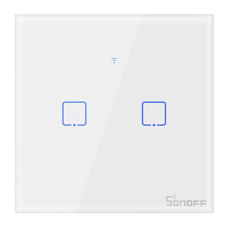 Sonoff - T2, Interruptor de pared WIFI inteligente, CA 100-240 V, 2 pandillas