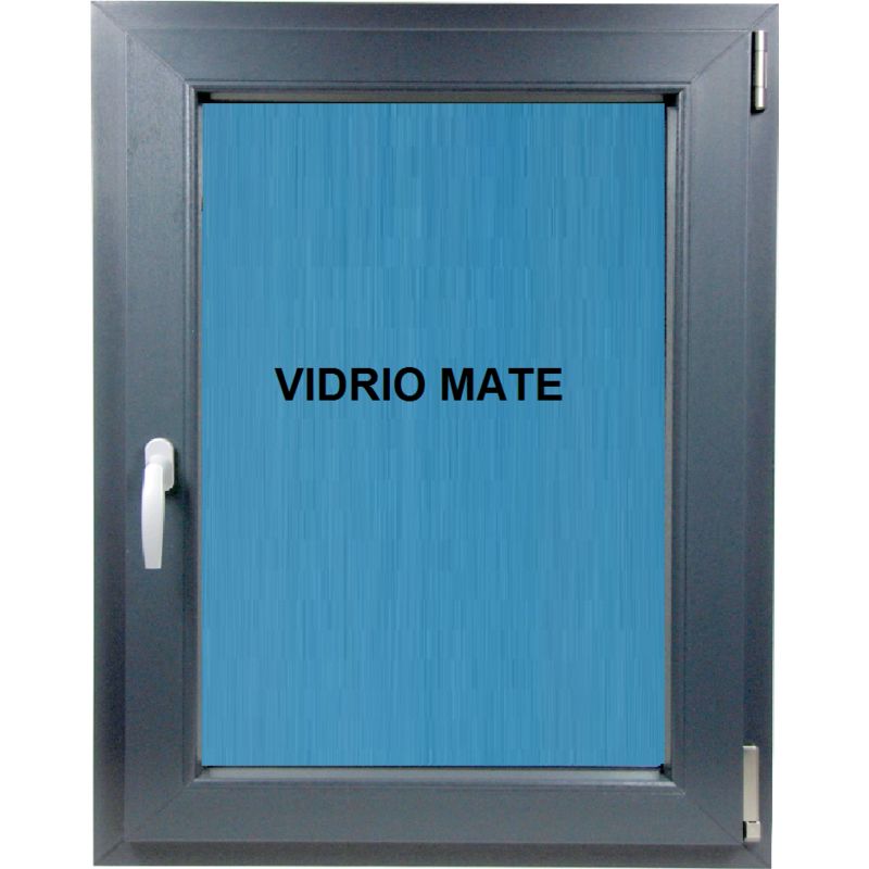 VENTANA PVC GRIS (ANTRACITA) 500x600 OSCILOBATIENTE DERECHA CLIMALIT MATE CARGLASS - ECO-BLU