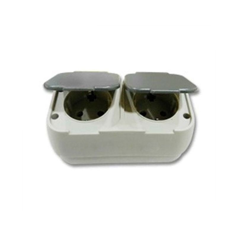 Base de enchufe doble con tapa externa 16/250~ - EXTRASTAR
