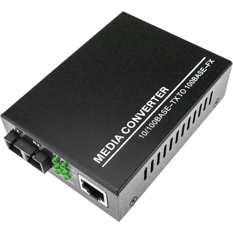 Bematik - Conversor de fibra óptica 100 Mbps monomodo de SC a RJ45 a 20Km