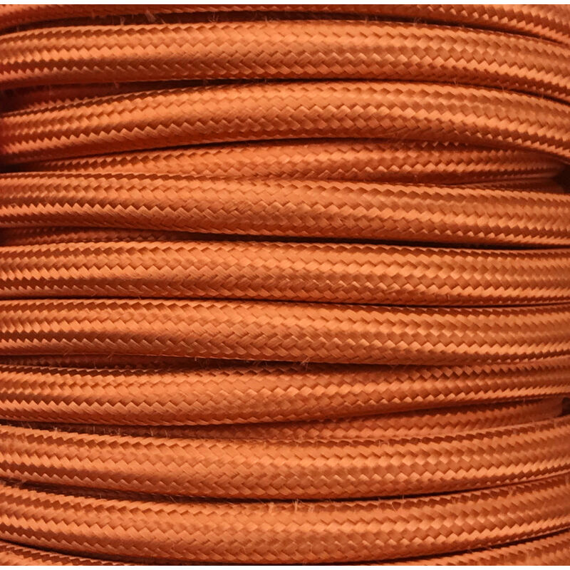 Bobina 15 m. cable textil decorativo cobre liso brillo (CIR62CTS20)