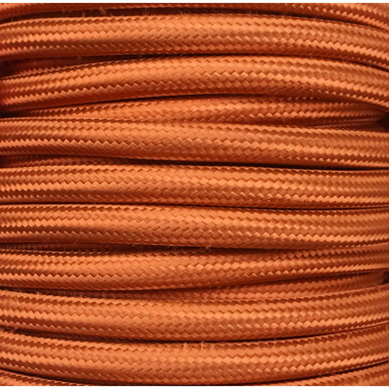 Bobina 25 m. cable textil decorativo cobre liso brillo (CIR62CTS20)