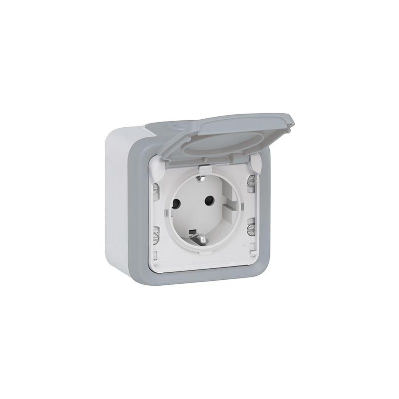 Enchufe 2P+T superficie monobloc gris Plexo 069733 - Legrand