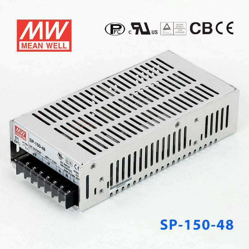 Fuente De Alimentacion 48vdc, 153,6w, 3,2amp Mean Well Sp-150-48 - MEANWELL