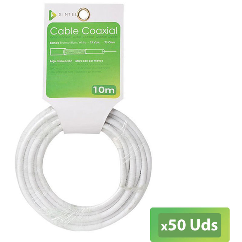 Pack 50x Bobinas Cable Coaxial 10m - Dintel