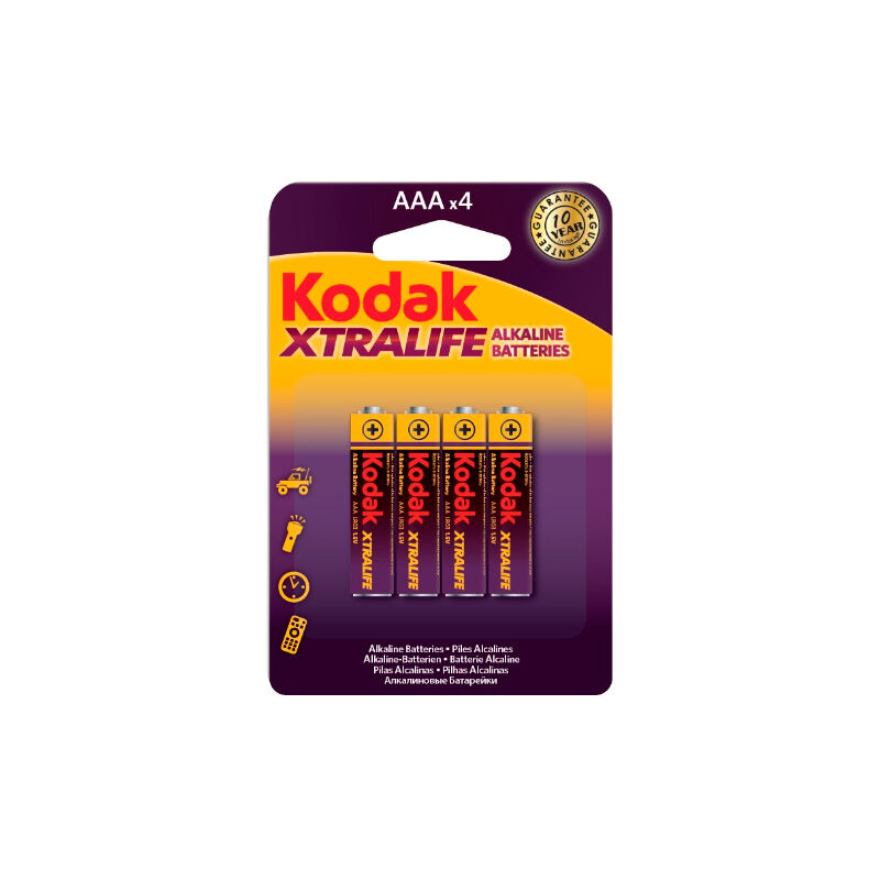 Pila alcalina xtralife lr03 aaa pack 4 - Kodak