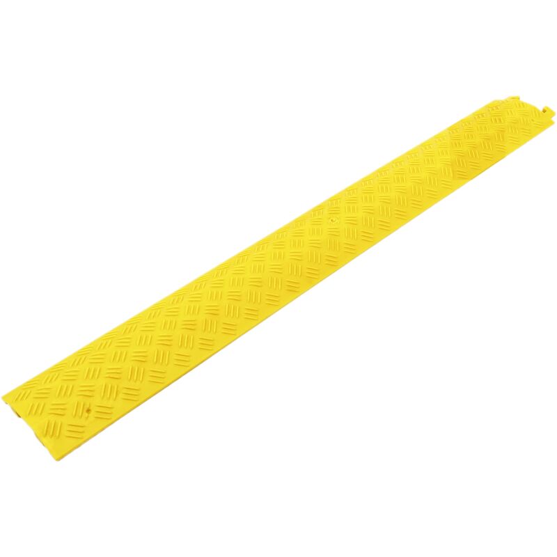 PrimeMatik - Pasacables de suelo para protección de cables eléctricos de 1 vía 100x13 cm amarillo rígido
