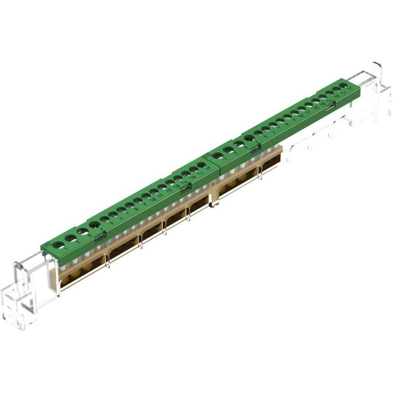Regleta conexión 18x6mm²+6x16mm² verde SOLERA 180PE