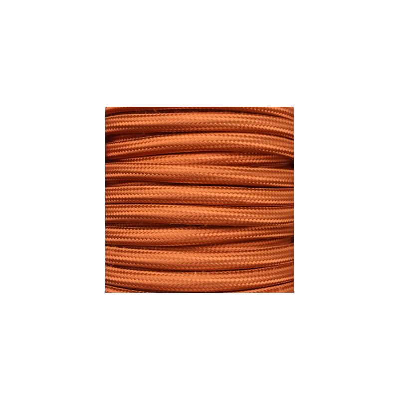 Tira 5 m. cable textil decorativo cobre liso brillo (CIR62CTS20)