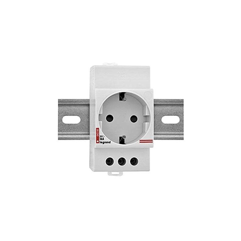 Toma enchufe Schuko 2P+T carril DIN 004285 - Legrand