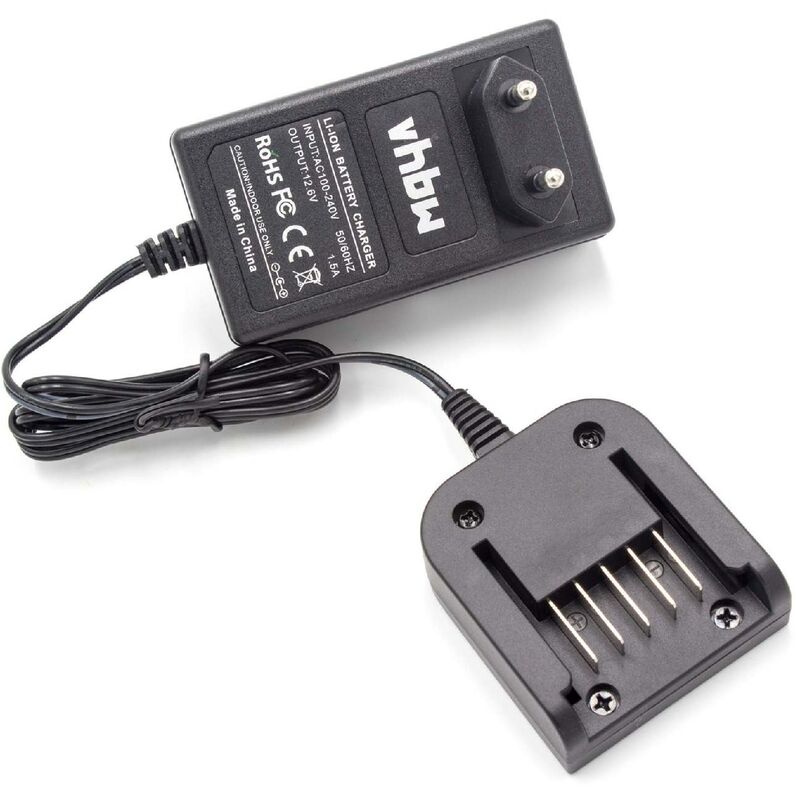 Cargador compatible con Makita DMR107, DMR108, CLX202, CLX202AJ, CLX203, CLX203AJX1, CT226R, DF331DS herramientas, baterías de Li-Ion (12V) - Vhbw