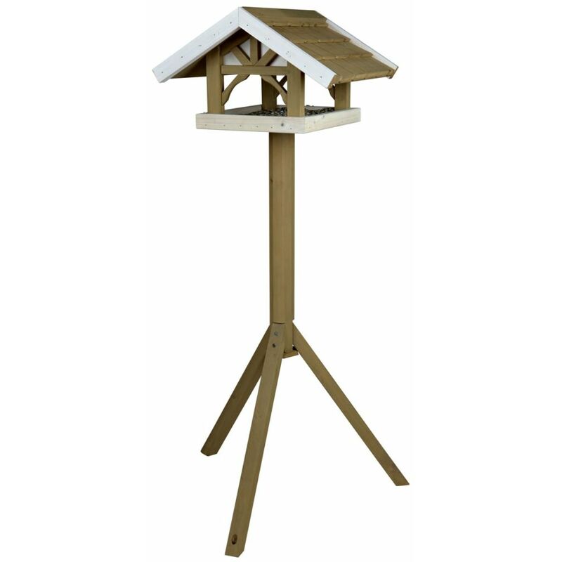 Trixie - Comedero para pájaros Natura con pie 45x28x44 cm marrón 55802 - Marrón