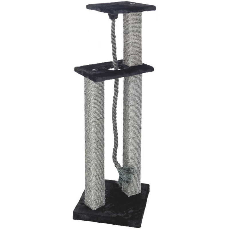 Ferribiella - Poste de rascado de 2 columnas de altura y cuerda de gato