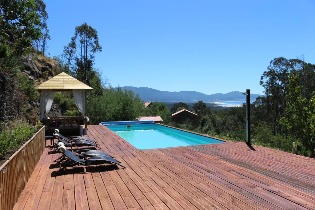Casa o chalet House with 11 bedrooms in San Cibran with wonderful sea view private pool terrace