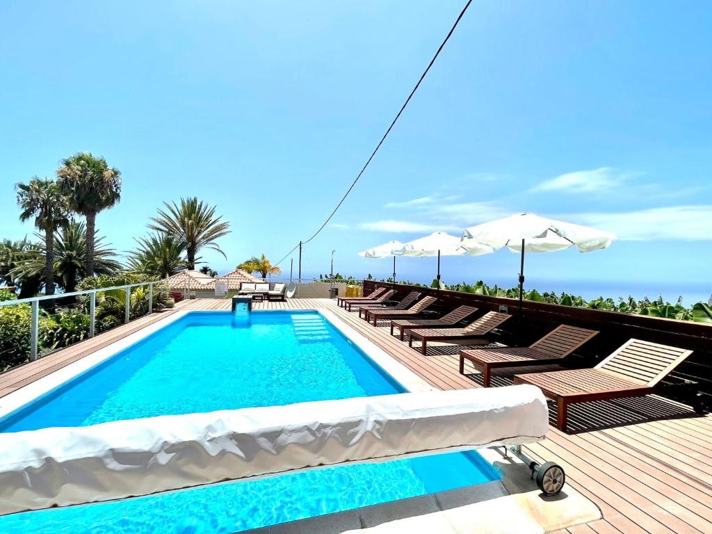 Apartamento Apartamento D vistas al oceano, piscina, wifi, cerca playa, Tazacorte, La Palma