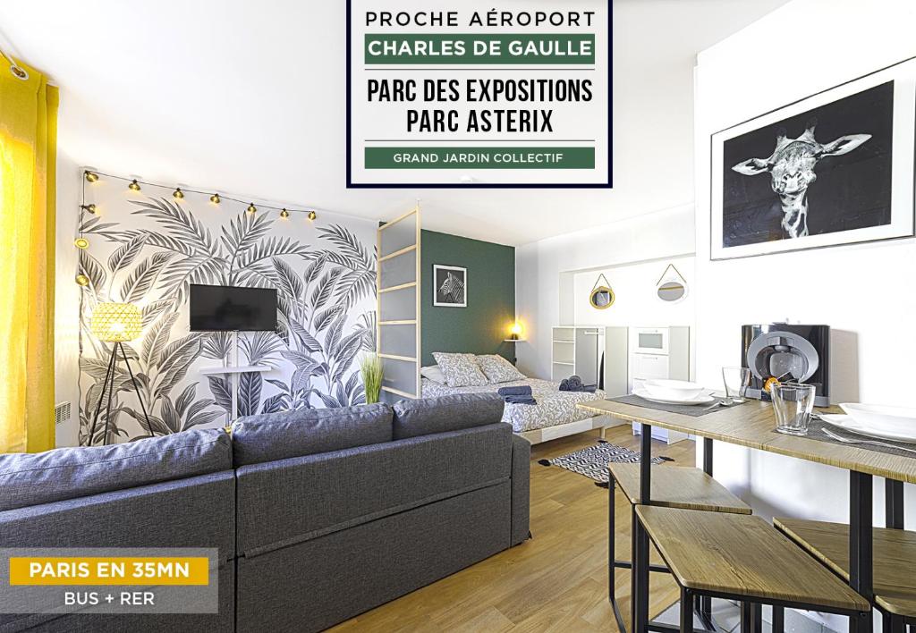 Apartamento ****Jungle Chic/Aéroport CDG Paris/Parc Asterix/Parc des Expositions/Paris****