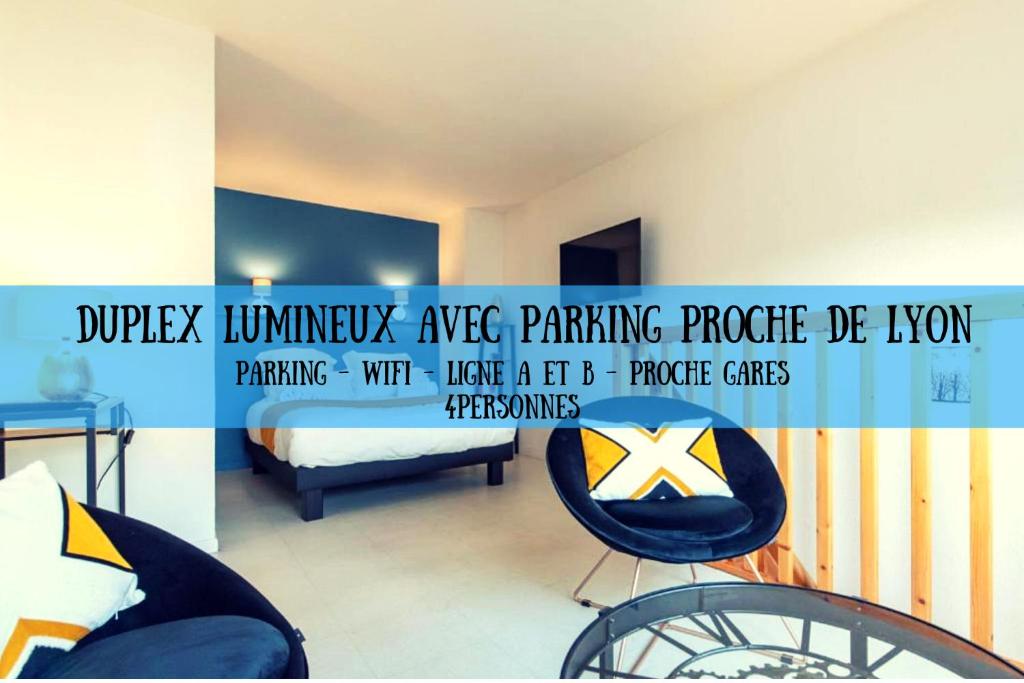 Apartamento Duplex lumineux avec Parking proche Lyon 6 et Lyon 3