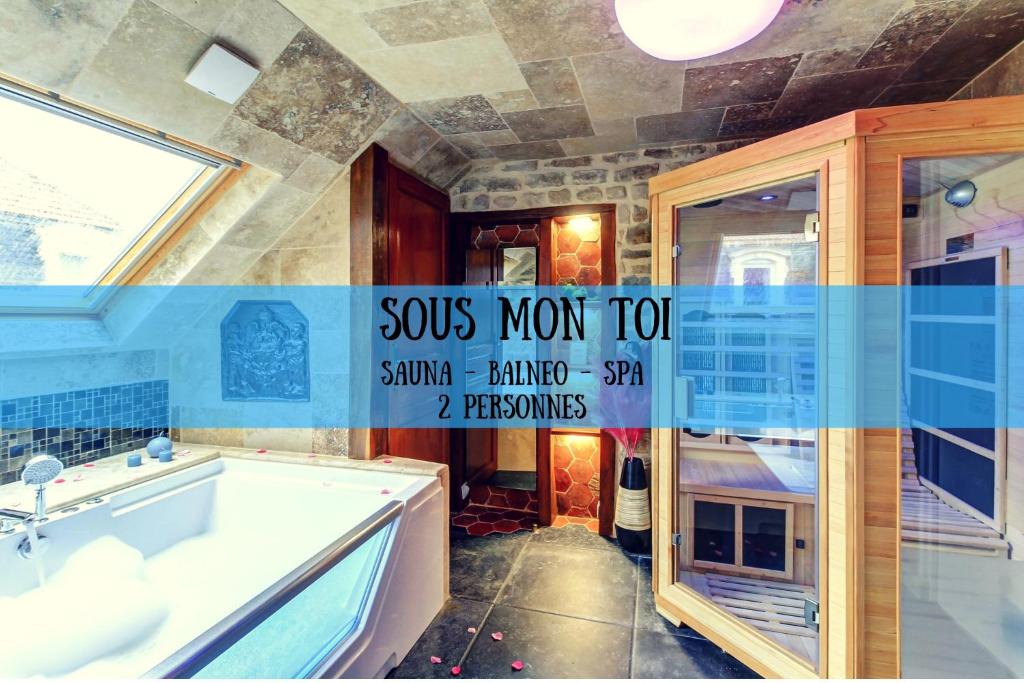Apartamento SOUS MON TOI Topdestination-Dijon (Sauna/Jacuzzi)
