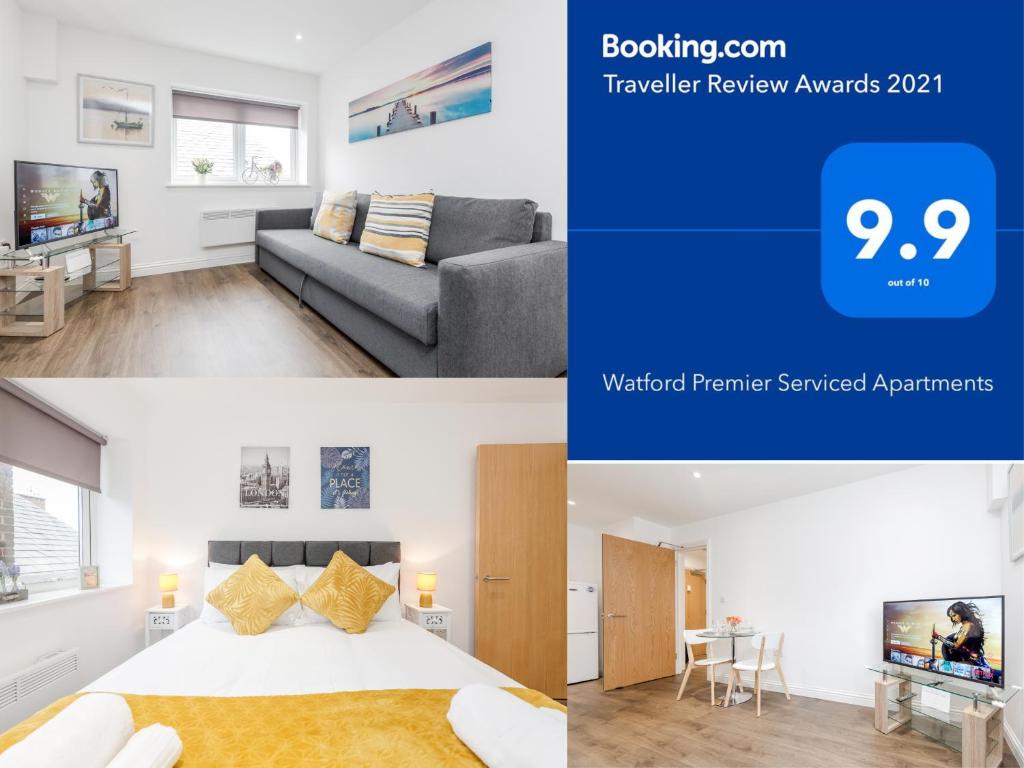 Apartamentos Watford Town Centre, Serviced One Bed Flat with choice of King or Twin Beds, Sleeps Up To 4 Sharing, FREE WiFi and FREE Movies
