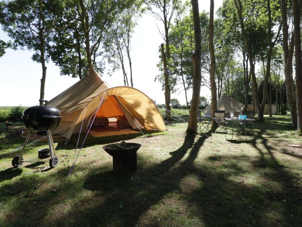 Tented camp Hill Farm Suffolk